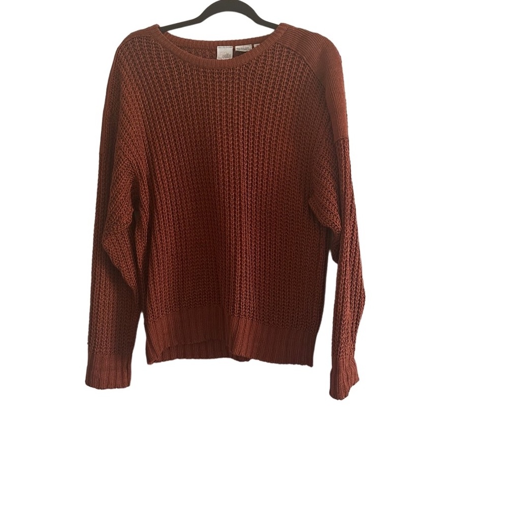 Vintage Go Silk for L’Zinger Terracotta Brown 100% silk Pullover Size 1